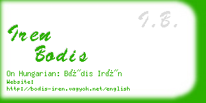 iren bodis business card